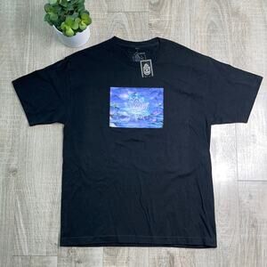 FUTURE PALMS Black Odyssey Short Sleeve Graphic Print T-Shirt Men’s Size Large